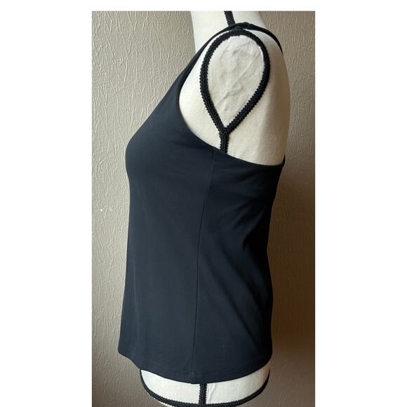 CRZ Yoga Women's Racerback Tank Top Black Athleisure Bra Built In Size Large-12 - Picture 3 of 10